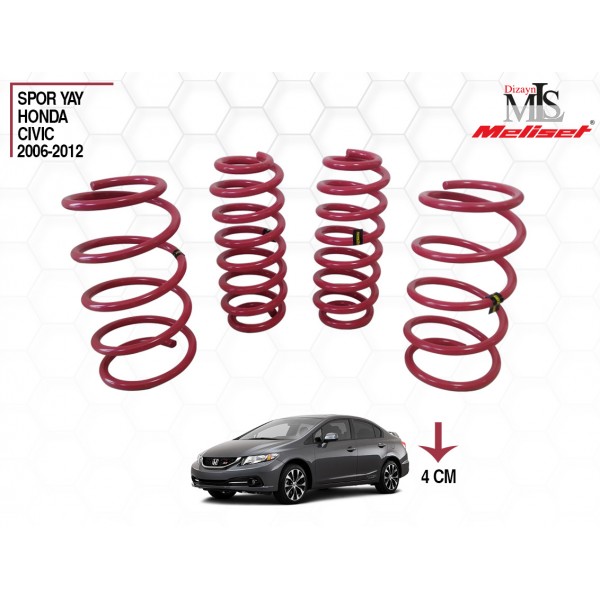Honda Civic Yay Helezon 40mm İndirme 2012-2016 Yılları Arasına Uyumlu